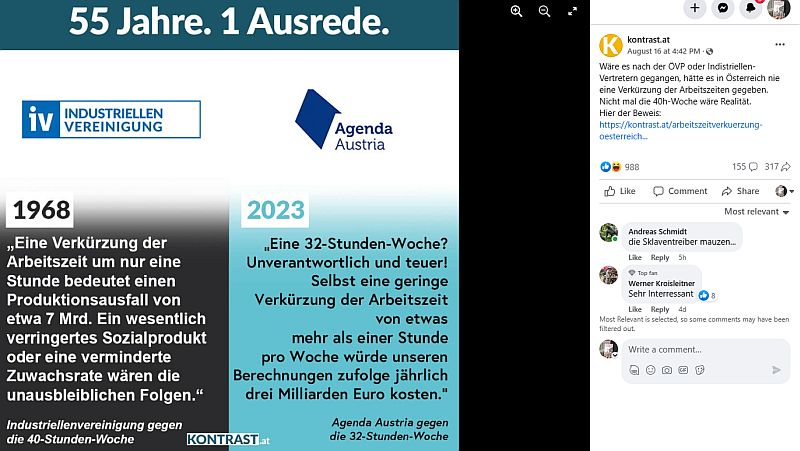 Arbeitszeitverkürzung kontrast at