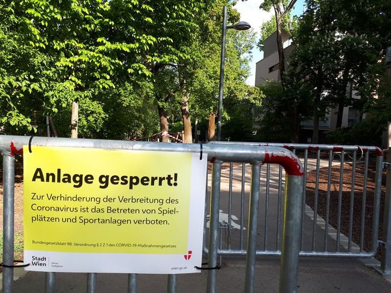 Park Wien gesperrt