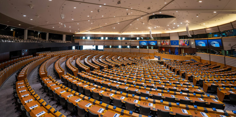 Plenarsaal des EU Parlaments
