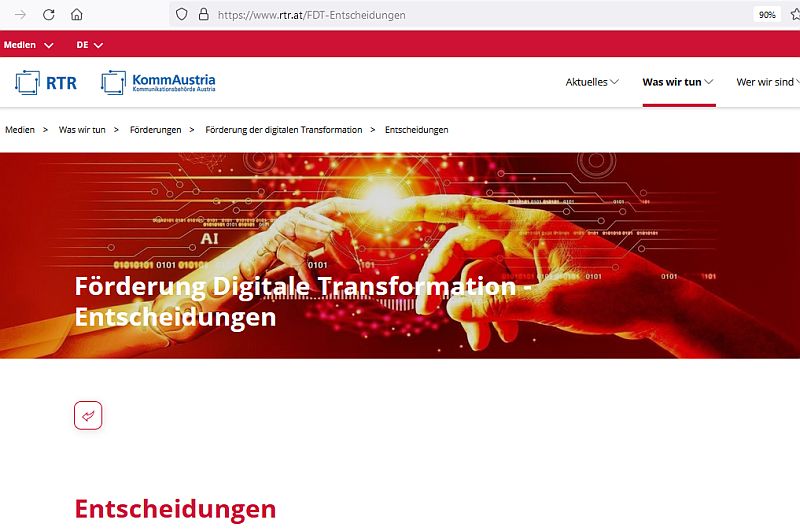 Screen RTR digitale Transformation