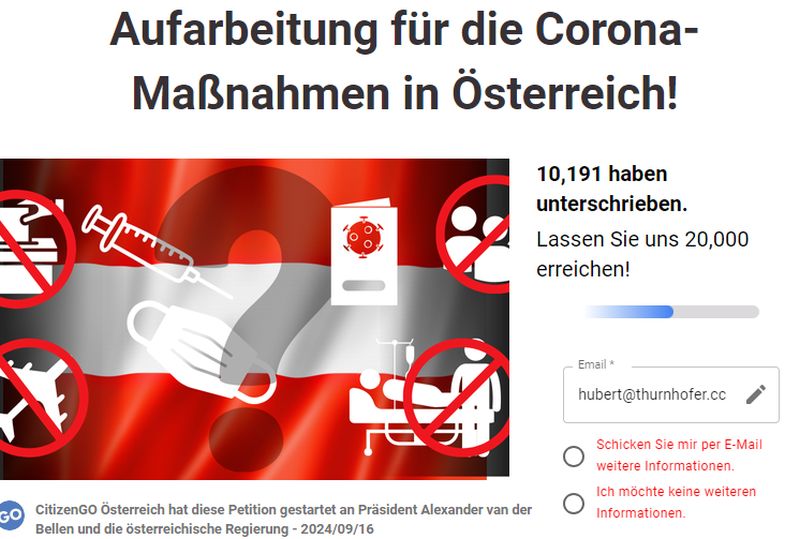 citizenGO CoronaAufarbeitung