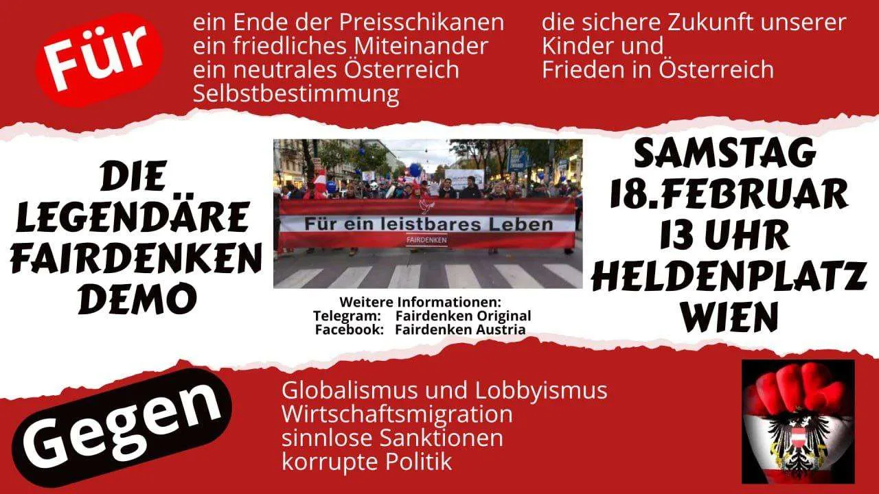 Fairdenken Demo Wien 20230218