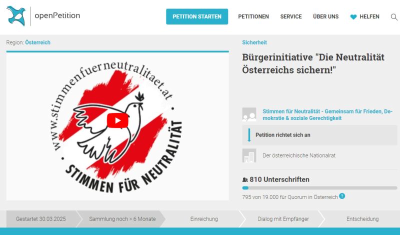 Petition für Neutralität