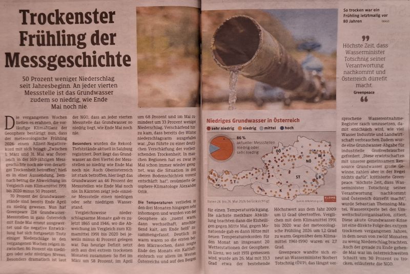 Trockenster Frühling