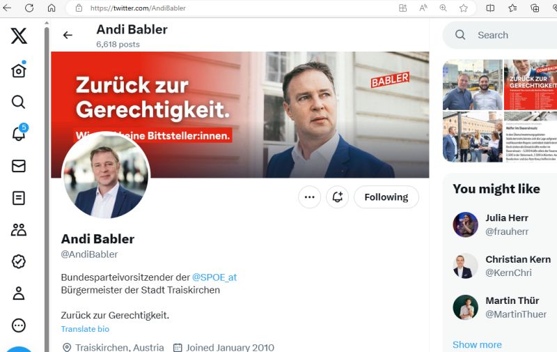 Twitter Andi Babler screen