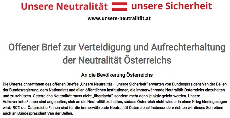 Unsere Neutralität